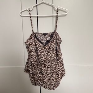 Satin Cheetah Tank Top